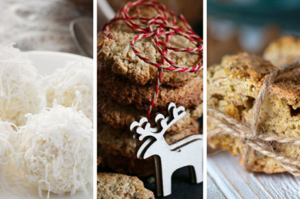 zdravé vánoční cukroví: kokosové raffaello, perníkové sušenky a biscotti z ovesných vloček