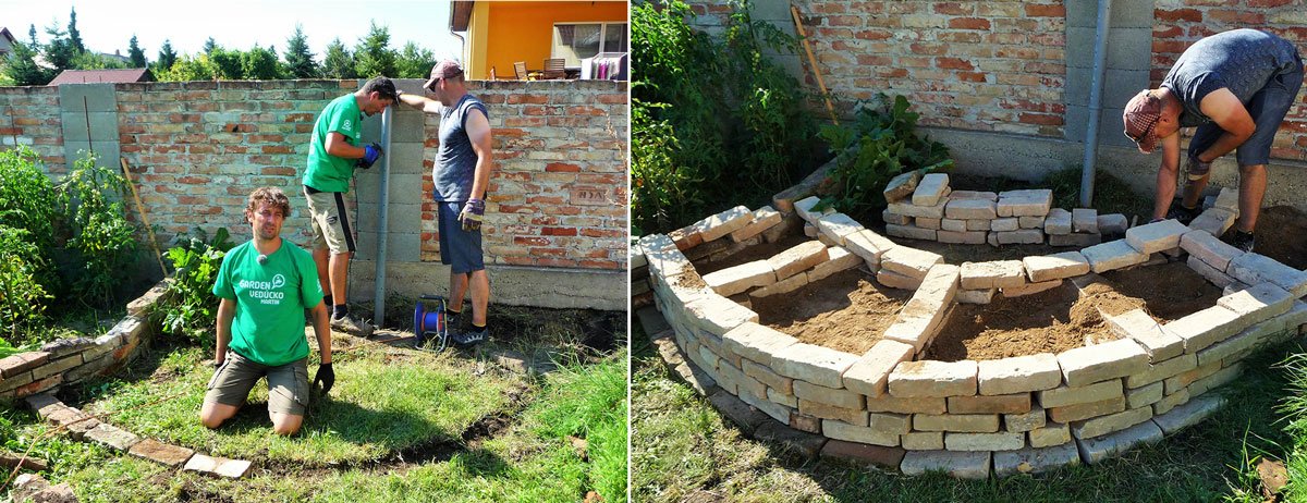 cihlový záhon