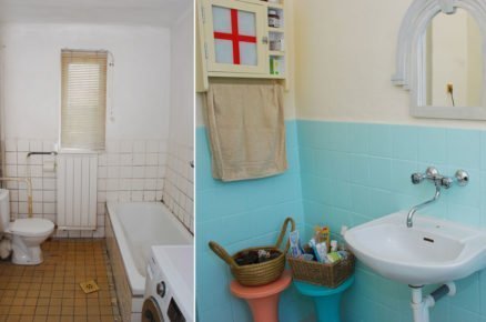 renovace koupelny před a po