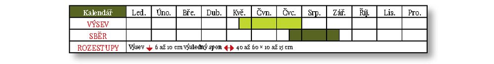 kalendář výsevu fazole
