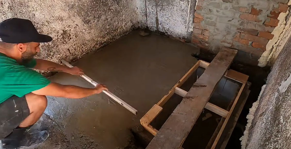  Vylití betonu pro podlahu