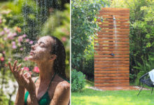 solární zahradní sprcha