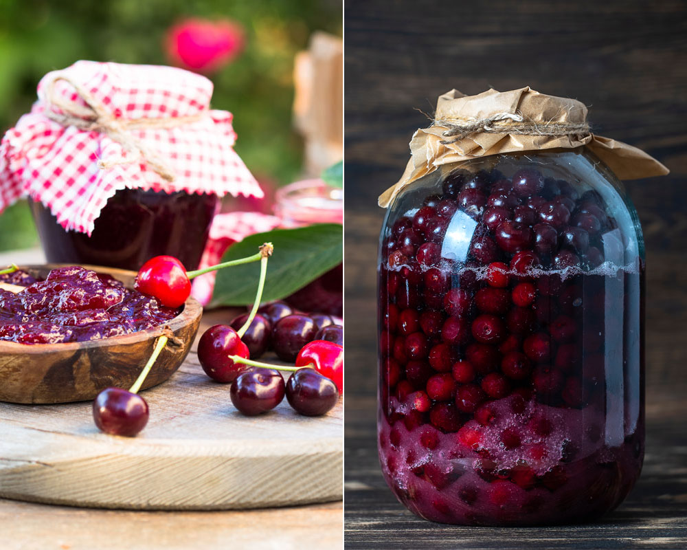 tradiční třešňová marmeláda a domácí griotka z višní