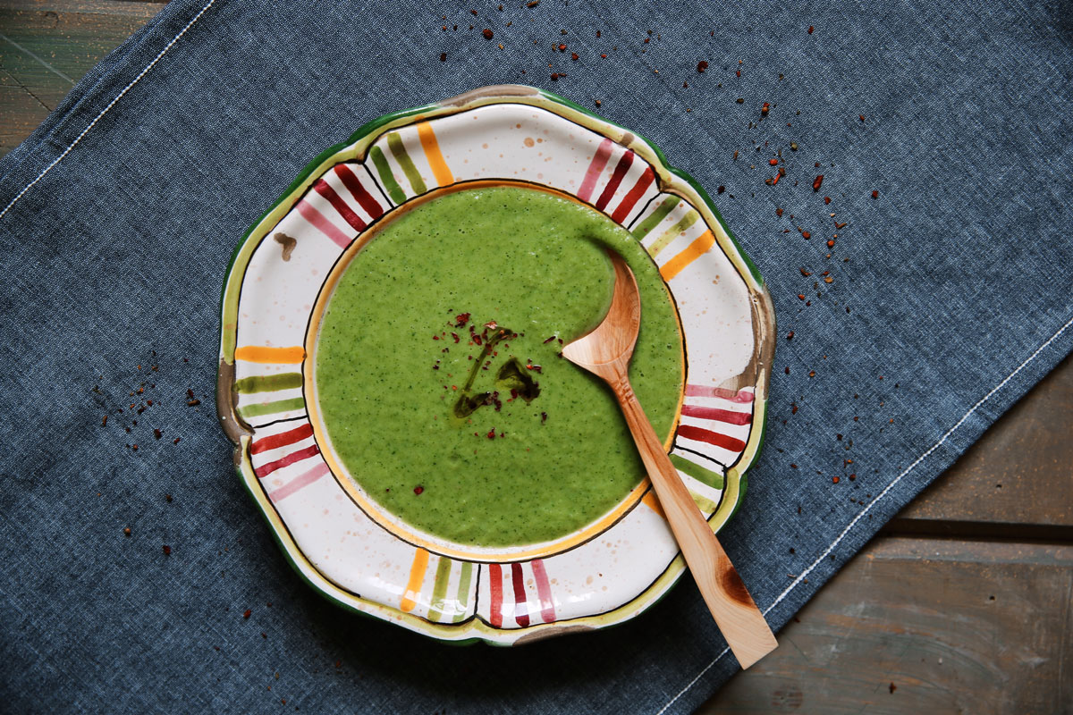 Zelená detoxikační polévka