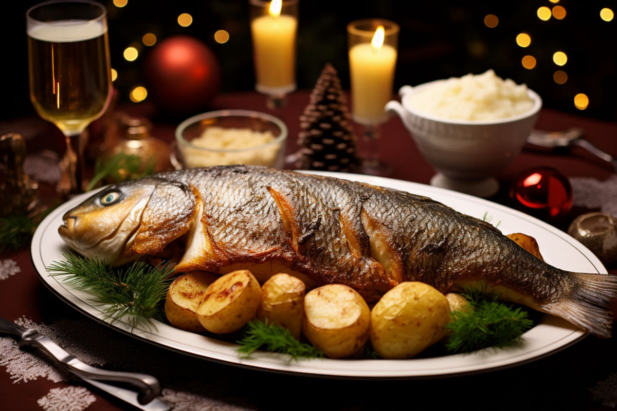 Pečená vánoční ryba