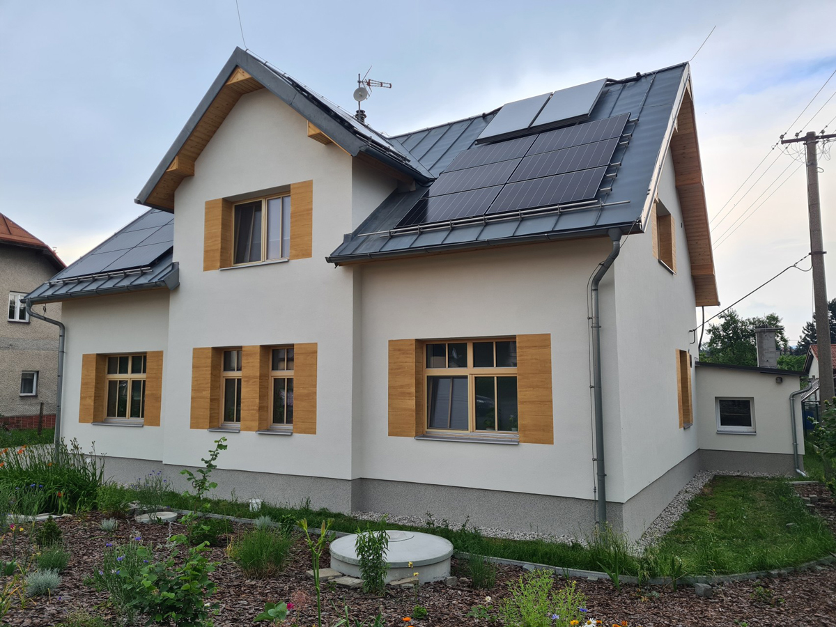 Rodinný dům s kreativní omítkou Baumit