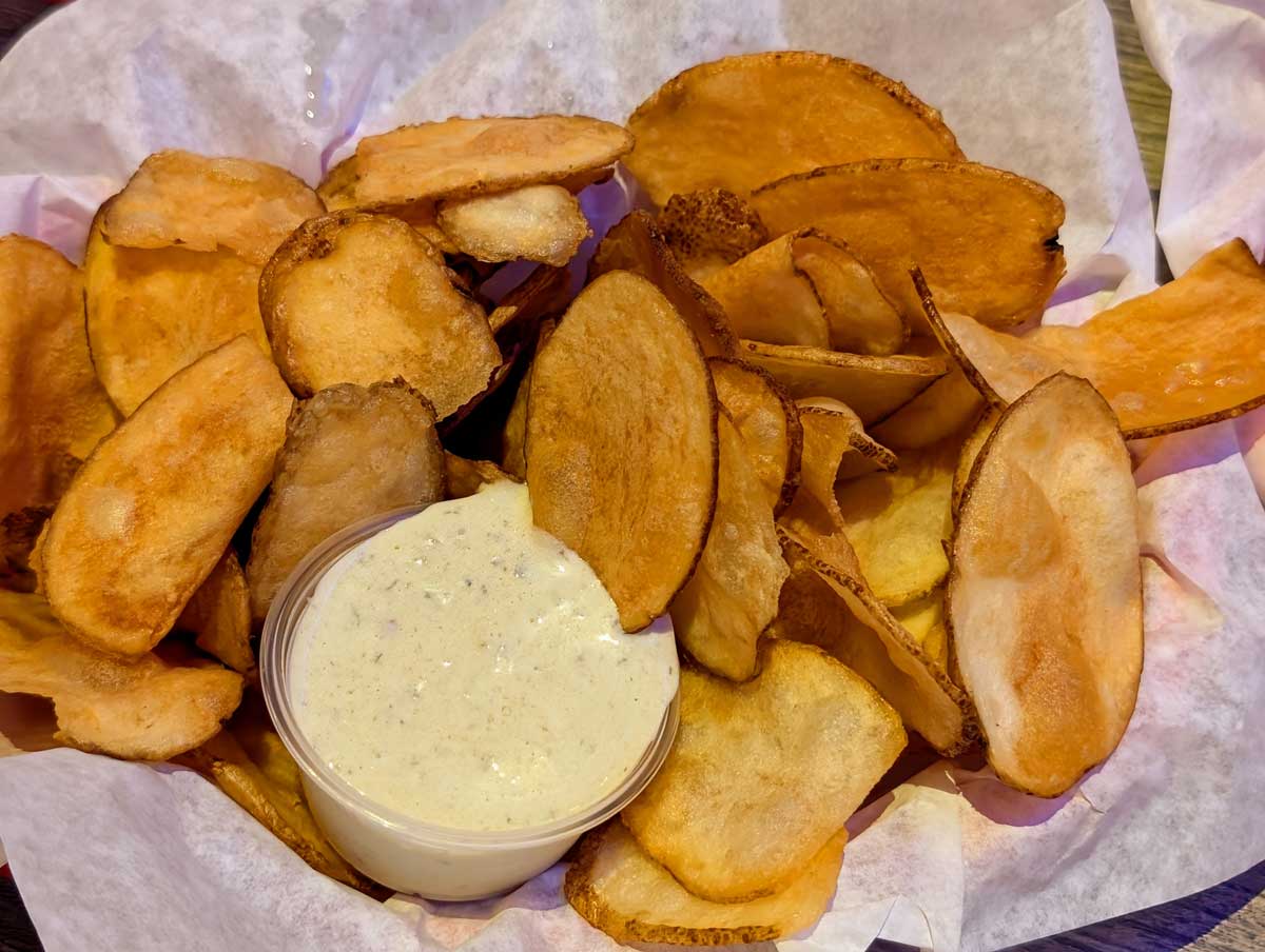 domácé bramborové chipsy