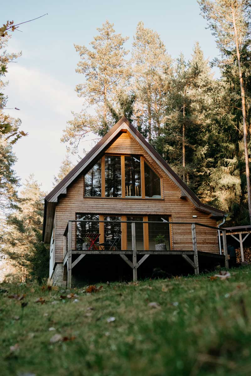 chata s terasou exterier