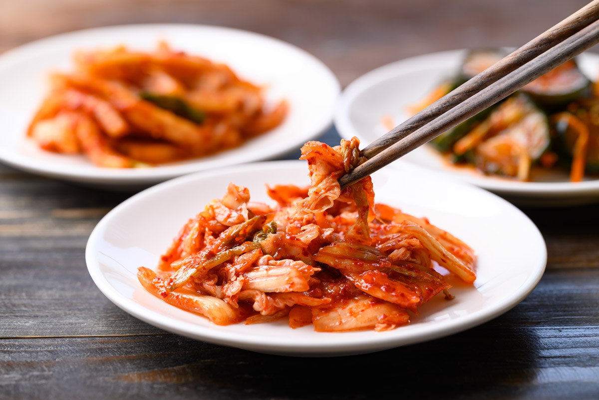 Rychlé kimchi z pekingského zelí ochucené pikantní korejskou chilli pastou.