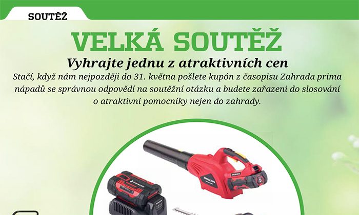 Velká soutěž s časopisem Zahrada prima nápadů