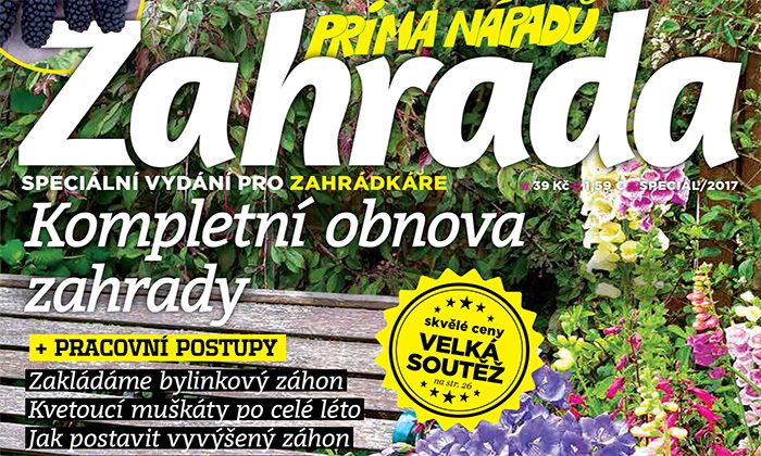 Velká soutěž v časopise Zahrada prima nápadů